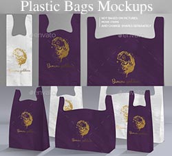 塑料袋品牌展示模型：Plastic Bags Mockups